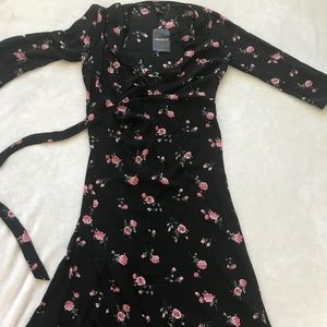Forever21 Floral Chiffon Wrap Dress